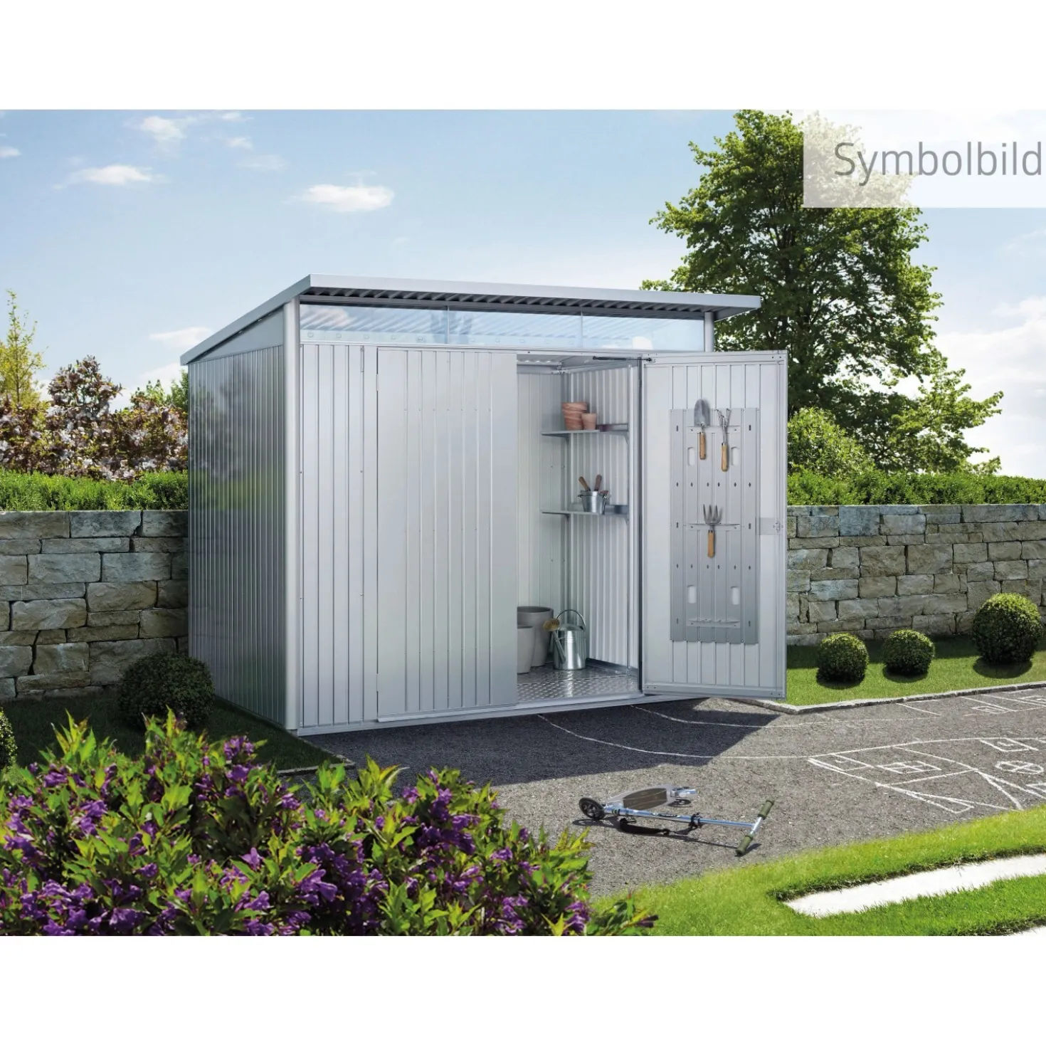 Casetta da giardino AvantGarde ECO A2 Argento metal. 209x172x212 cm 1 porta