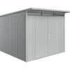 Casetta da giardino Biohort AvantGarde sp 0,5 mm 260x300x218 cm argento 2 batt.