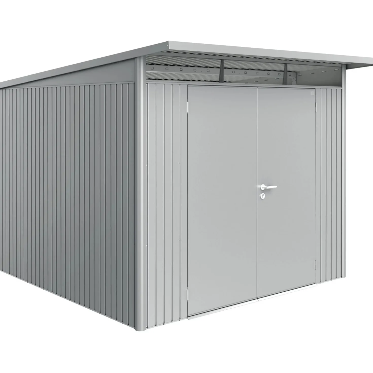 Casetta da giardino Biohort AvantGarde sp 0,5 mm 260x300x218 cm argento 2 batt.