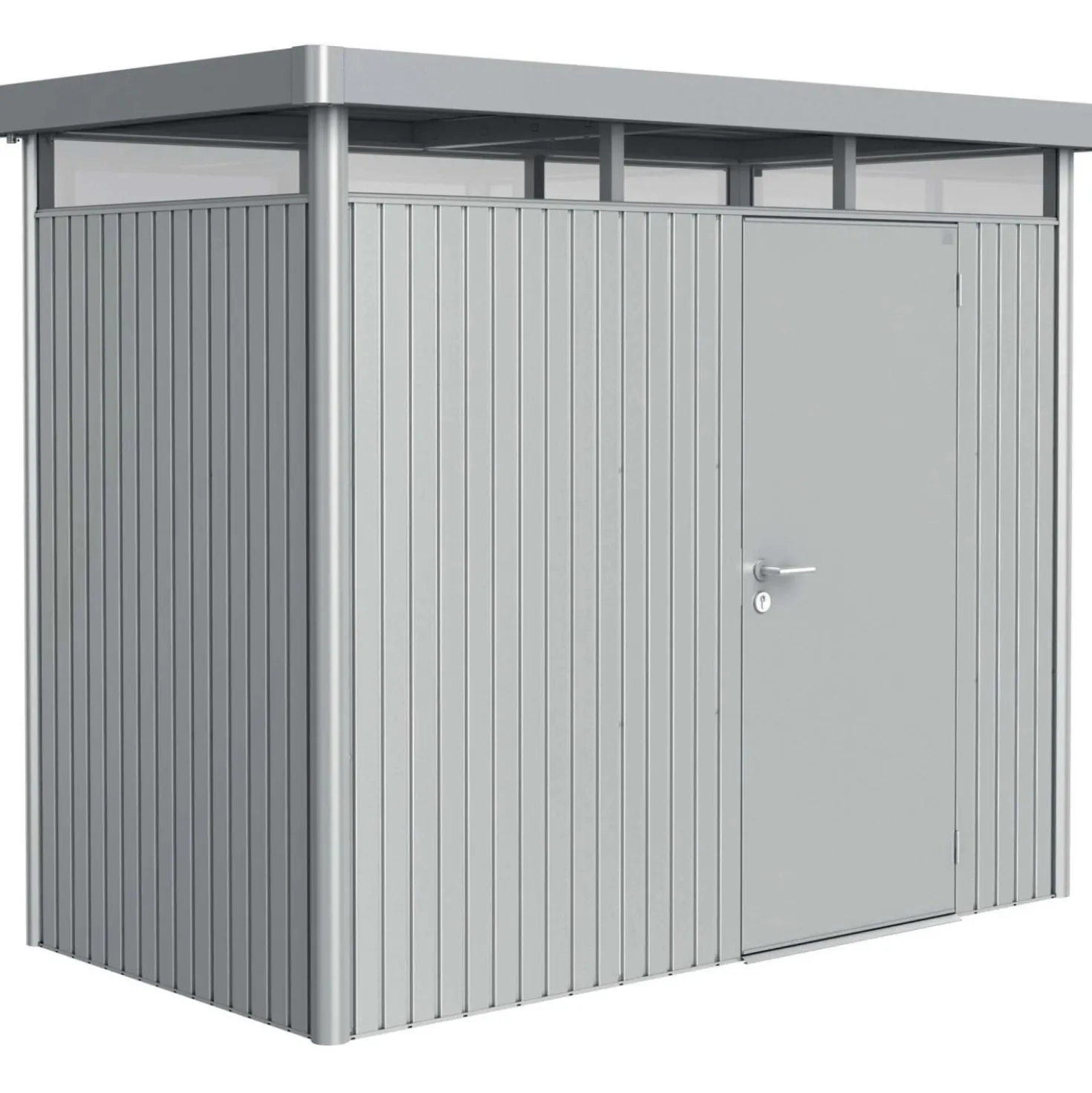 Casetta da giardino Biohort HighLine sp 0,5 mm 222x275x155 cm argento standard