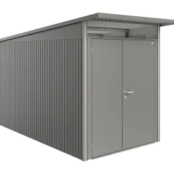 Casetta da giardino Biohort AvantGarde sp 0,5 mm 180x380x222 cm quarzo 2 batt.