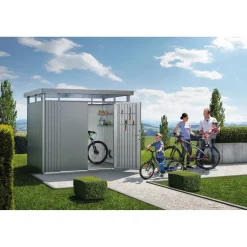 Casetta da giardino Biohort HighLine sp 0,5 mm 222x275x19 cm quarzo 2 batt.