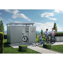 Casetta da giardino Biohort HighLine sp 0,5 mm 222x275x19 cm quarzo 2 batt.