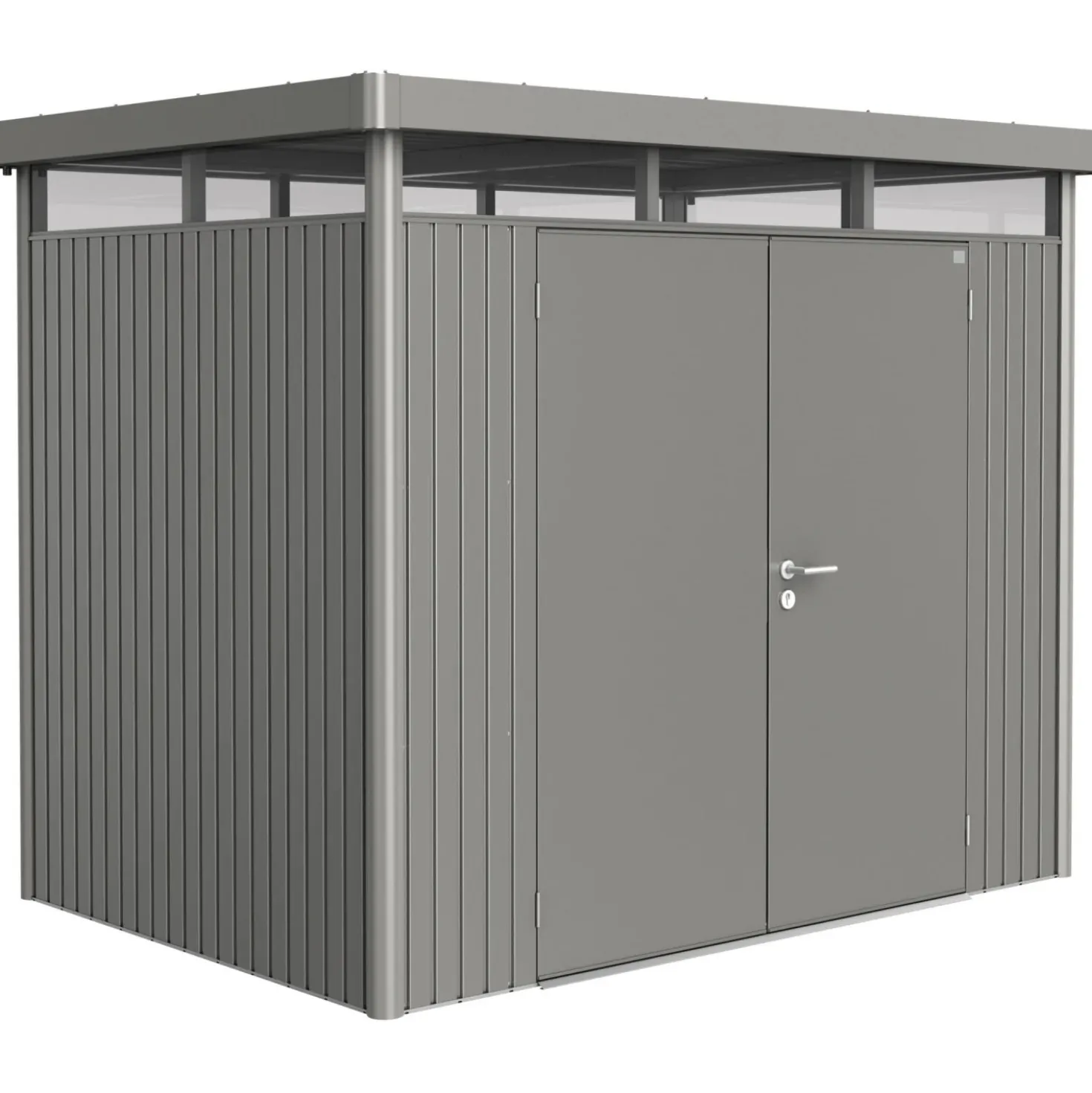 Casetta da giardino Biohort HighLine sp 0,5 mm 222x275x19 cm quarzo 2 batt.