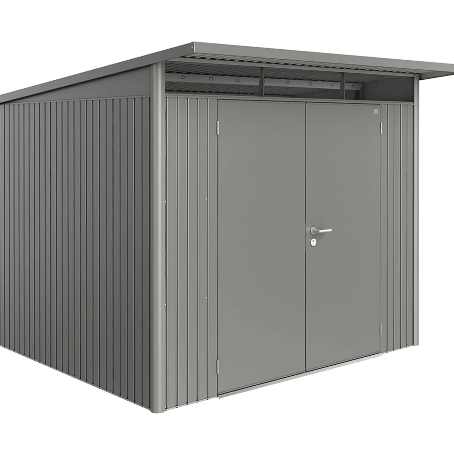 Casetta da giardino Biohort AvantGarde sp 0,5 mm 260x260x218 cm quarzo 2 batt.