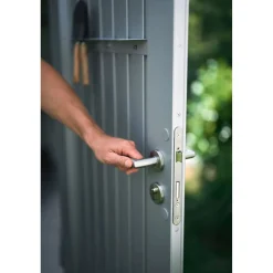 Casetta da giardino Biohort AvantGarde sp 0,5 mm 180x255x218 cm argento 2 batt.