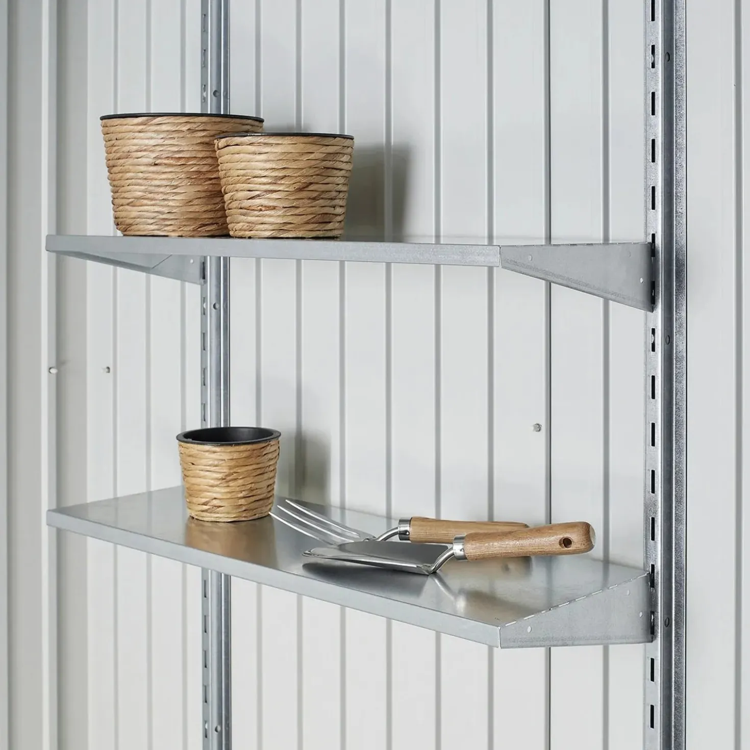 Casetta da giardino Biohort HighLine sp 0,5 mm 275x315x222 cm grigio 2 batt.