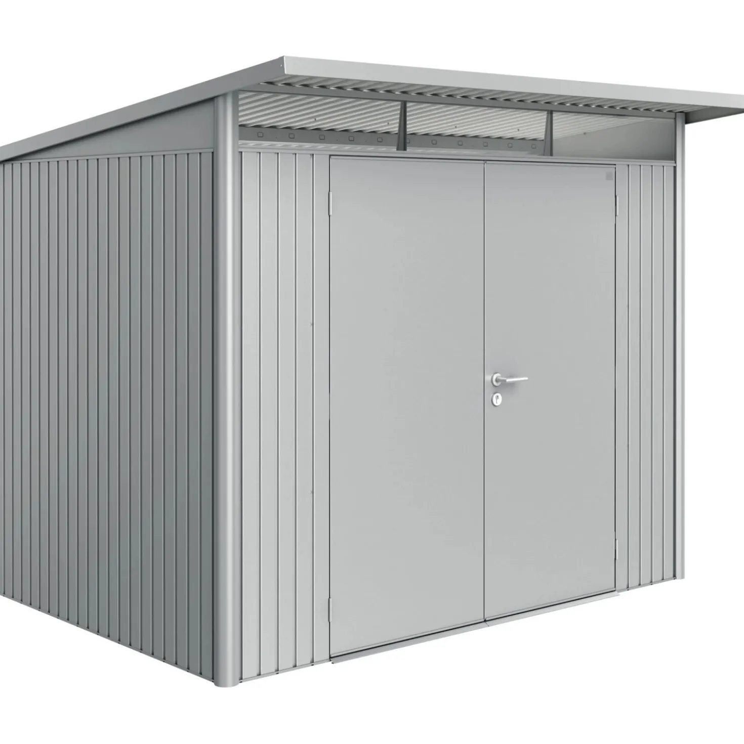 Casetta da giardino Biohort AvantGarde sp 0,5 mm 260x220x218 cm argento 2 batt.