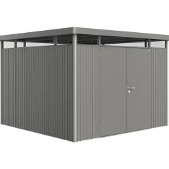 Casetta da giardino Biohort Highline sp 0,5 mm 315x315x222 cm quarzo 2 batt.