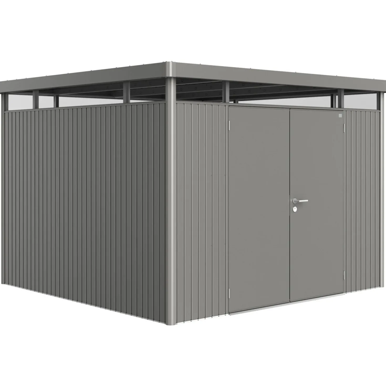 Casetta da giardino Biohort Highline sp 0,5 mm 315x315x222 cm quarzo 2 batt.