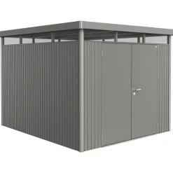 Casetta da giardino Biohort HighLine sp 0,5 mm 222x275x31 cm quarzo 2 batt.