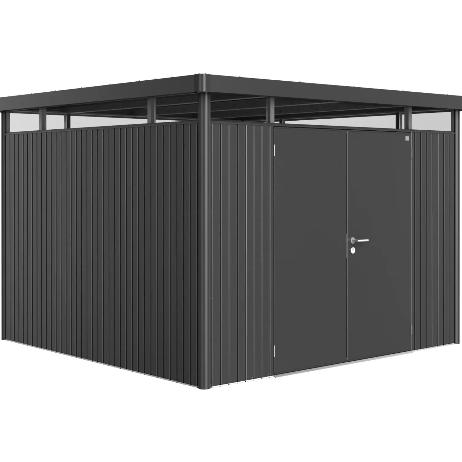 Casetta da giardino Biohort Highline sp 0,5 mm 315x315x222 cm grigio 2 batt.