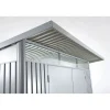 Casetta da giardino Biohort AvantGarde sp 0,5 mm 180x380x222 cm argento 2 batt.