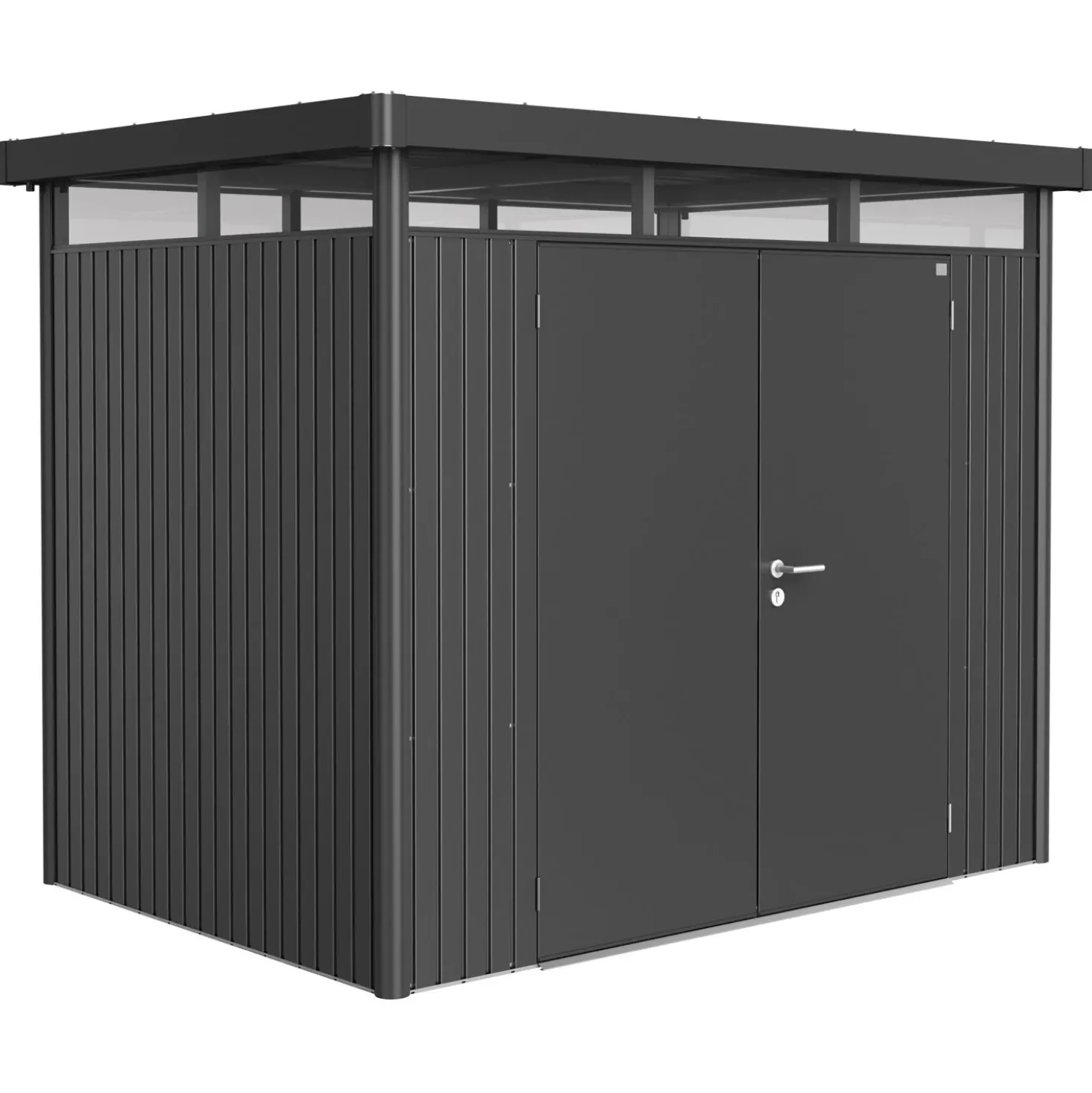 Casetta da giardino Biohort HighLine sp 0,5 mm 222x275x195 cm grigio 2 batt.