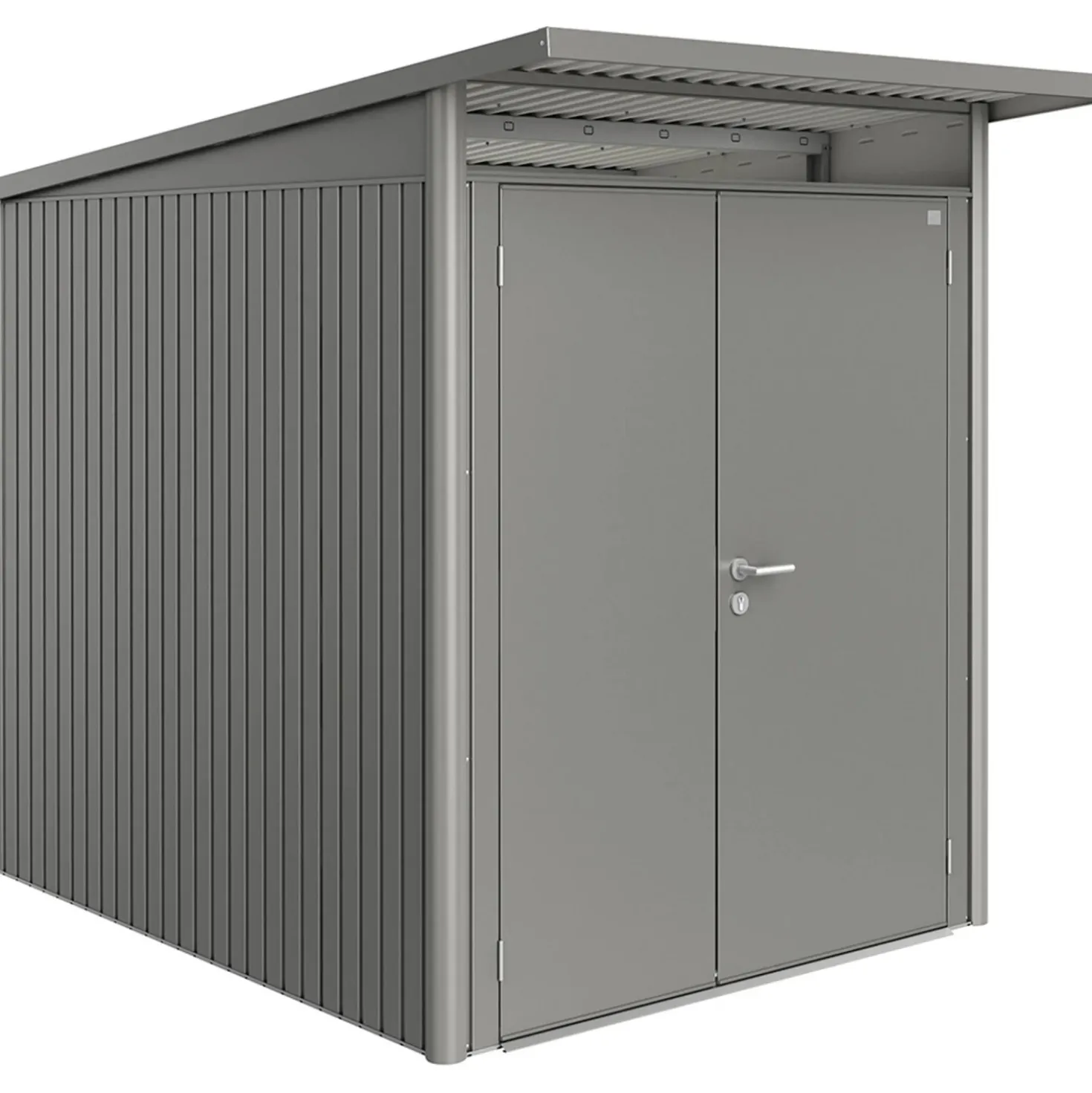 Casetta da giardino Biohort AvantGarde sp 0,5 mm 180x255x218 cm quarzo 2 batt.