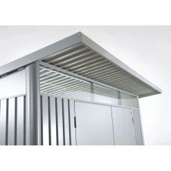 Casetta da giardino Biohort AvantGarde sp 0,5 mm 180x380x222 cm argento standard