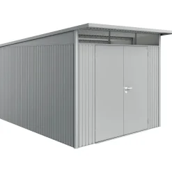 Casetta da giardino Biohort AvantGarde sp 0,5 mm 260x380x222 cm argento 2 batt.