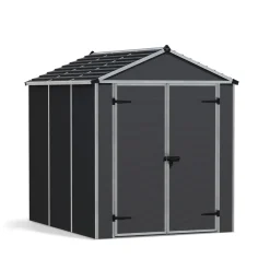 Casetta da giardino Canopia Rubicon sp 10 mm 229x185x217 cm grigio 2 batt.