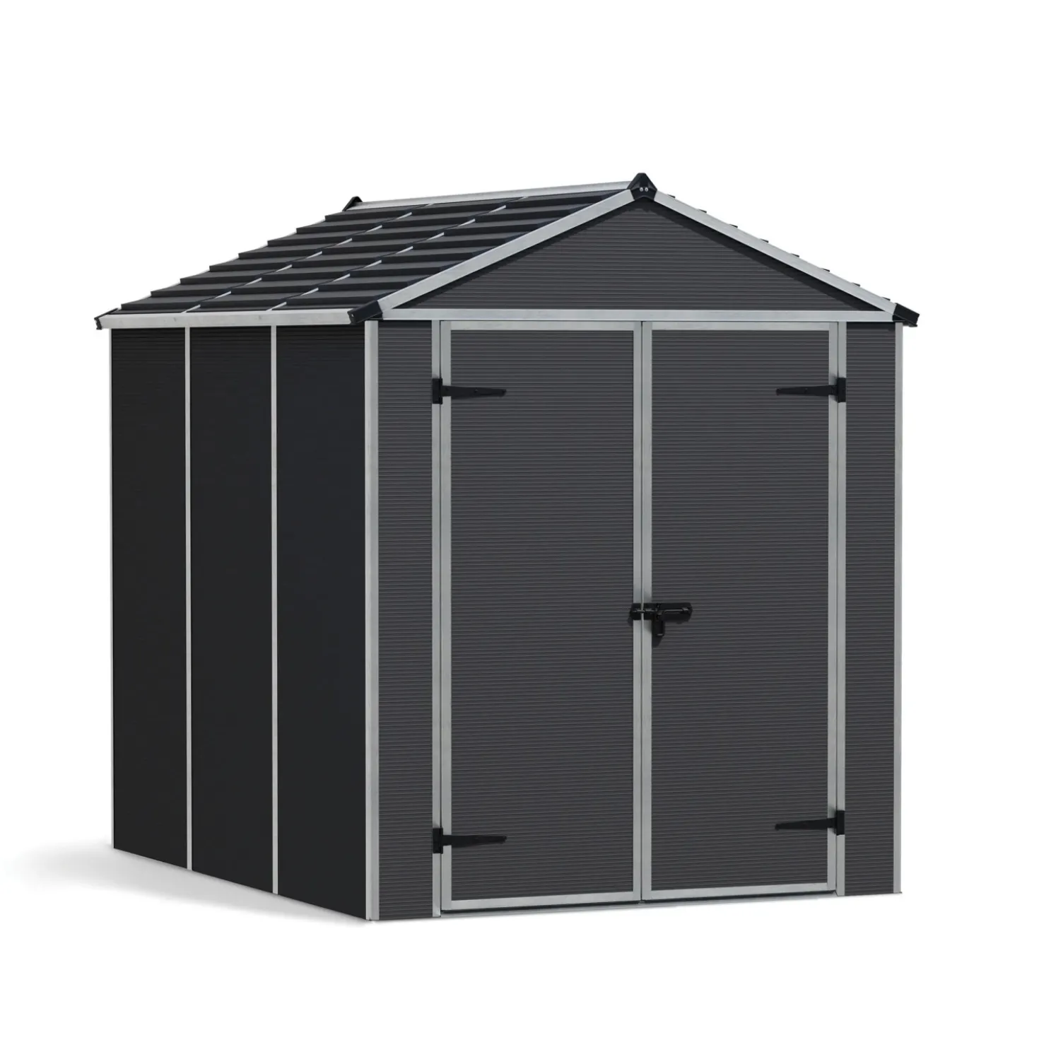 Casetta da giardino Canopia Rubicon sp 10 mm 229x185x217 cm grigio 2 batt.