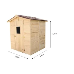 Casetta da giardino in legno sp 16 mm H204xL180xP187 cm