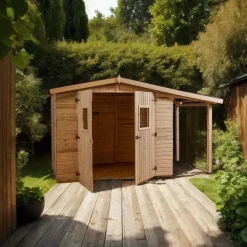 Casetta da giardino in legno sp 16 mm H210xL370xP187 cm