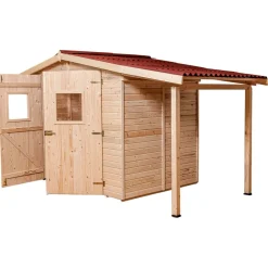 Casetta da giardino in legno sp 16 mm H210xL370xP187 cm