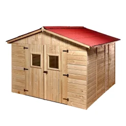 Casetta da giardino in legno sp 16 mm H226xL300xP300 cm