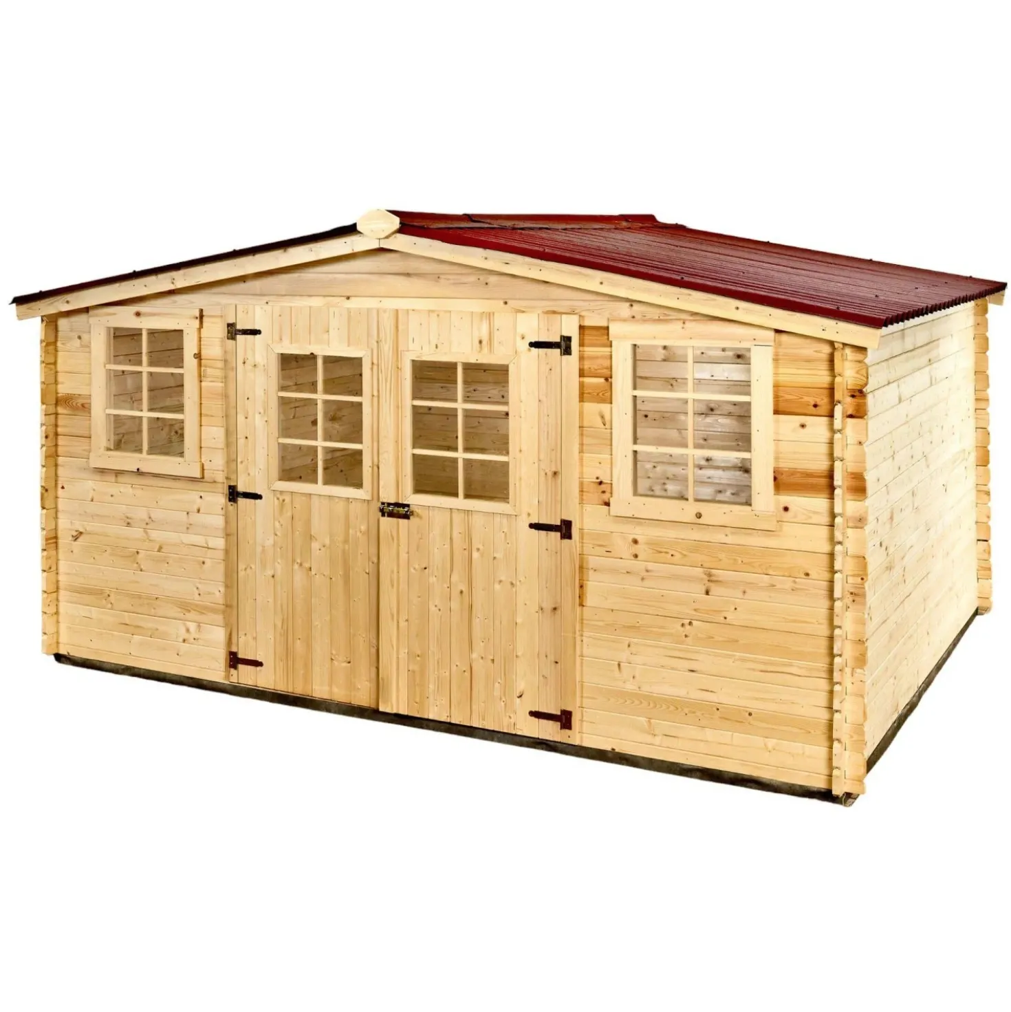 Casetta da giardino in legno sp 28 mm H207xL416xP504 cm