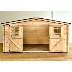 Casetta da giardino in legno sp 28 mm H207xL416xP404 cm
