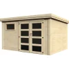 Casetta da giardino in legno Blockhaus Idra sp 28 mm H216xL390xP305 cm