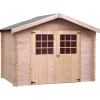 Casetta da giardino in legno Blockhaus Larissa sp 28 mm H232xL317xP313 cm