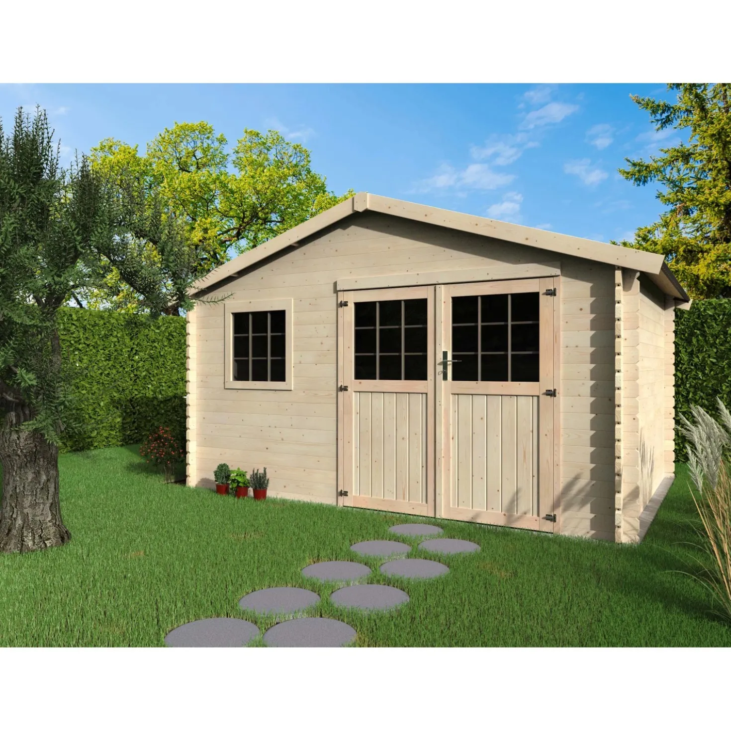 Casetta da giardino in legno Torcal sp 34 mm H247xL430xP302 cm