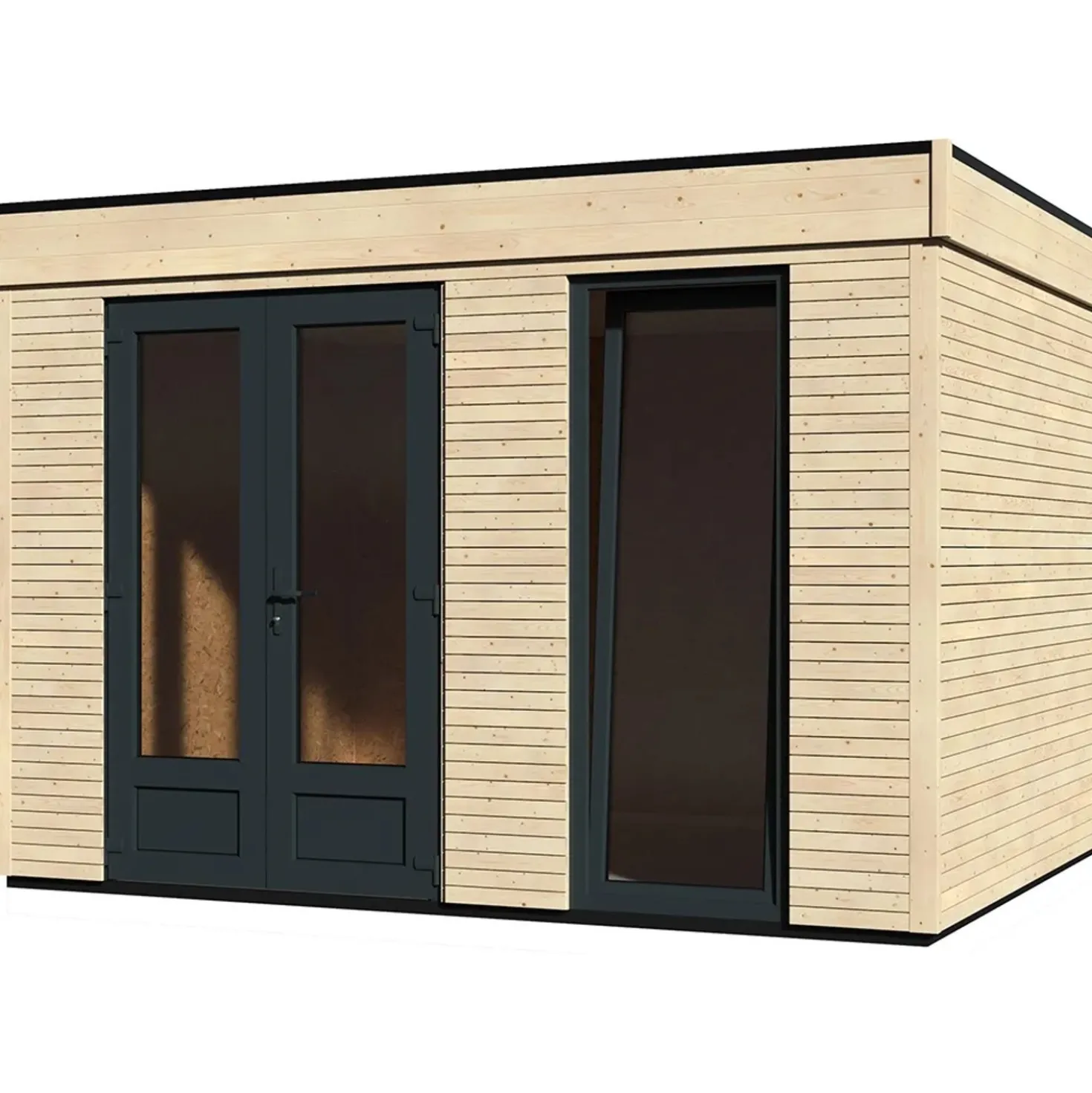 Casetta da giardino in legno semi-abitabile H250xL365xP299 cm 8,71 m²
