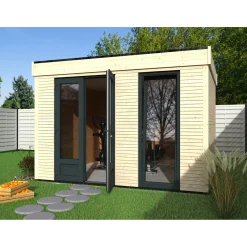 Casetta da giardino in legno semi-abitabile H250xL365xP299 cm 8,71 m²