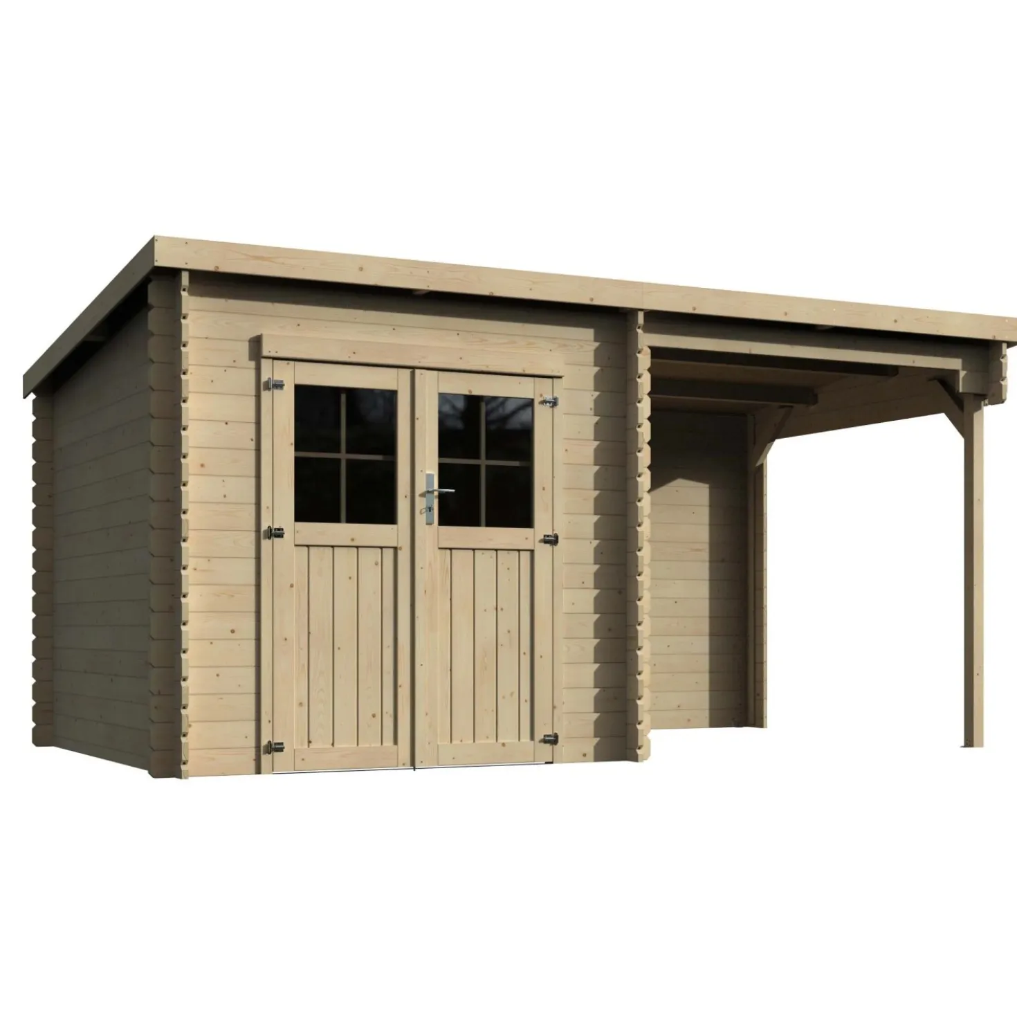 Casetta da giardino in Legno Noa sp 28 mm H213xL447xP234 cm