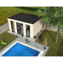 Casetta da giardino in legno semi-abitabile H250xL497xP365 cm 15,25 m²
