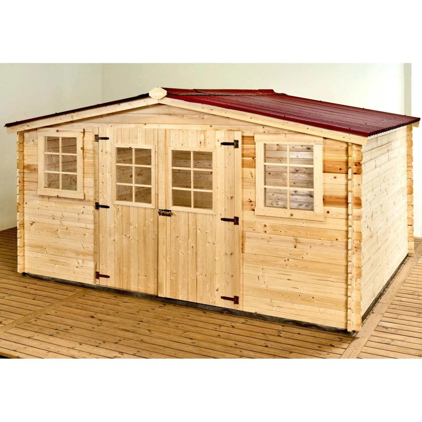 Casetta da giardino in legno sp 28 mm H207xL416xP304 cm