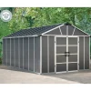 Casetta da giardino in metallo Palram Yukon antracite sp 10 mm H252xL519xP332 cm