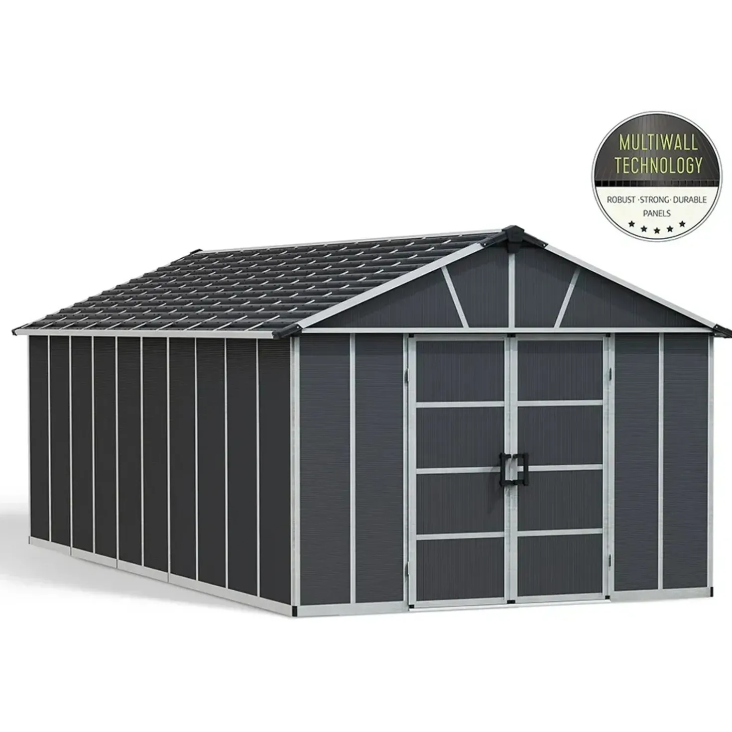 Casetta da giardino in metallo Palram Yukon sp 10 mm H252xL643xP332 cm