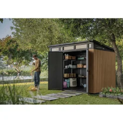 Casetta da giardino in plastica Keter Pent sp. 20 mm marrone chiaro 6 m²