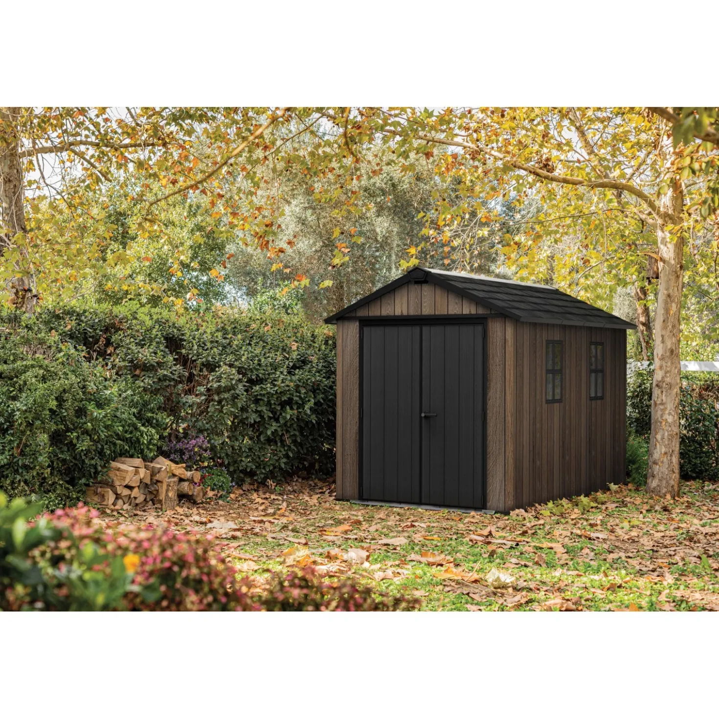 Casetta da giardino in plastica Keter Apex sp.20 mm marrone scuro 6,8 m²