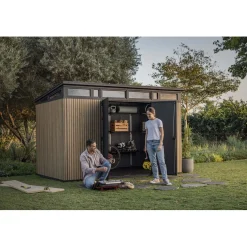 Casetta da giardino in plastica Keter Pent sp. 20 mm marrone chiaro 7,4 m²