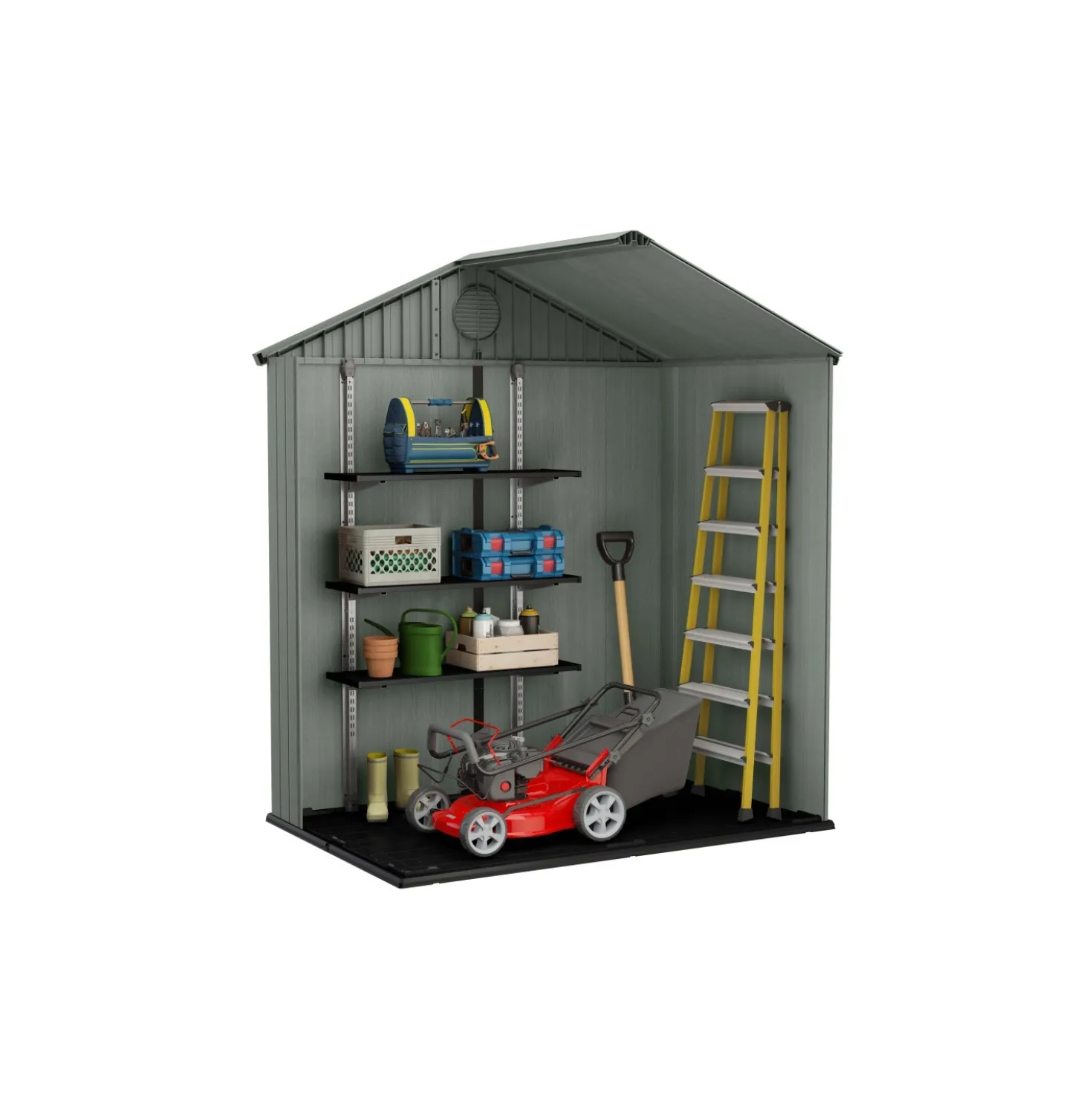 Casetta da giardino in plastica Keter Darwin 6x4 sp 16 mm verde 2,2 m²