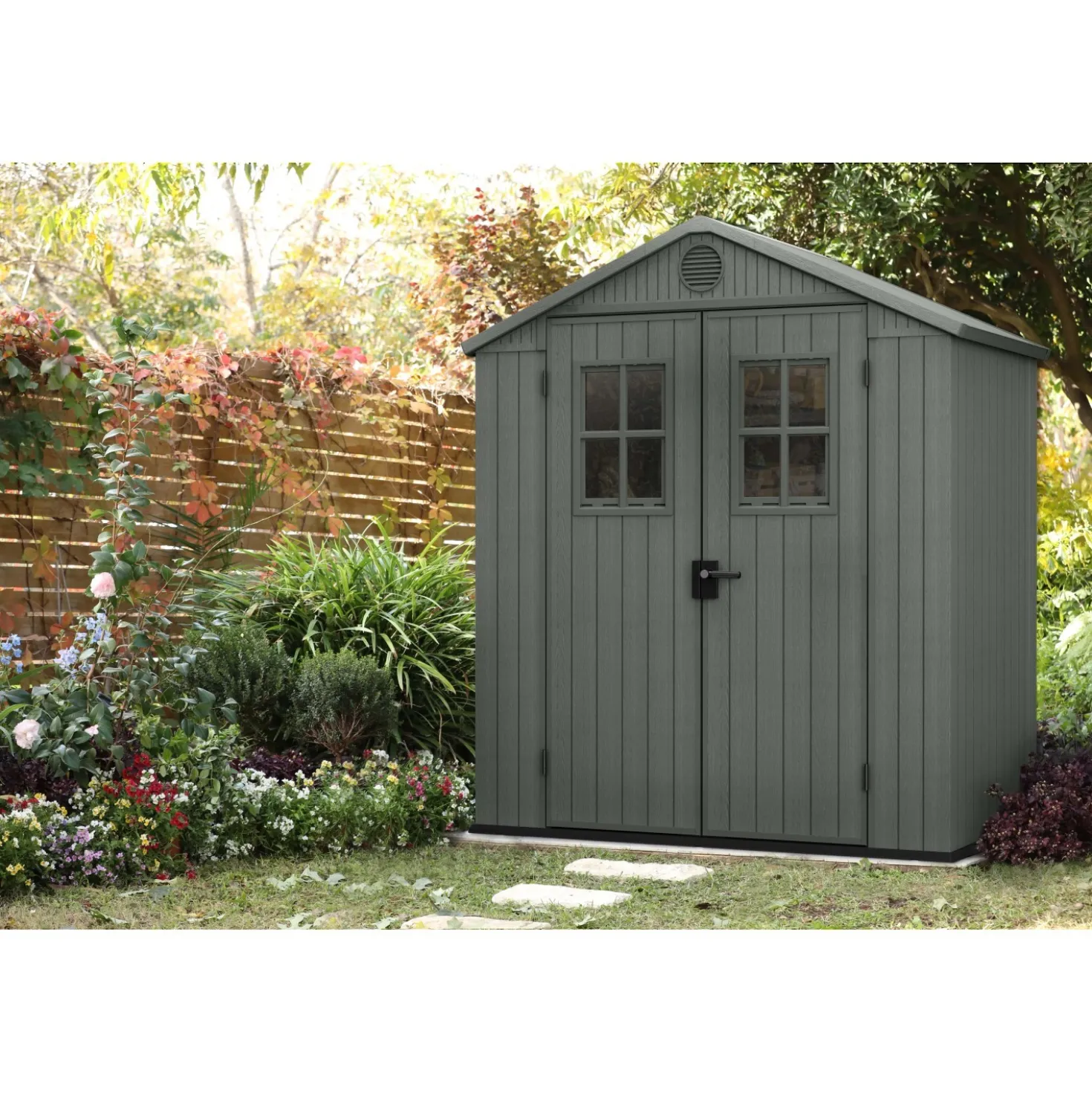 Casetta da giardino in plastica Keter Darwin 6x4 sp 16 mm verde 2,2 m²