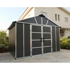 Casetta da giardino in PVC Palram Canopia Yukon sp. 10 mm grigio 9 m²