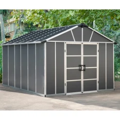 Casetta da giardino in PVC Palram Canopia Yukon sp. 10 mm grigio 13,1 m²