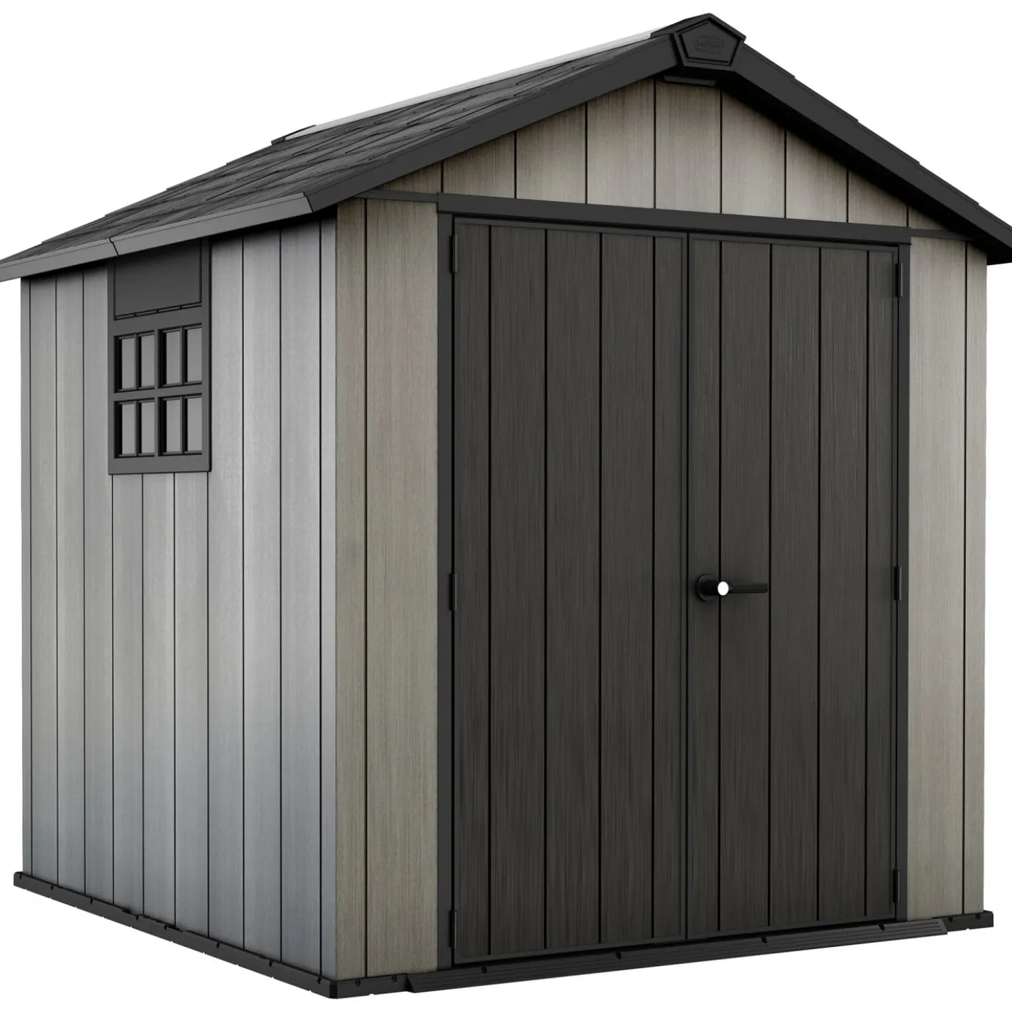Casetta da giardino in resina Keter Oakland sp. 20 mm grigio 4,5 m²
