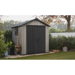 Casetta da giardino in resina Keter Oakland sp. 20 mm grigio 4,5 m²
