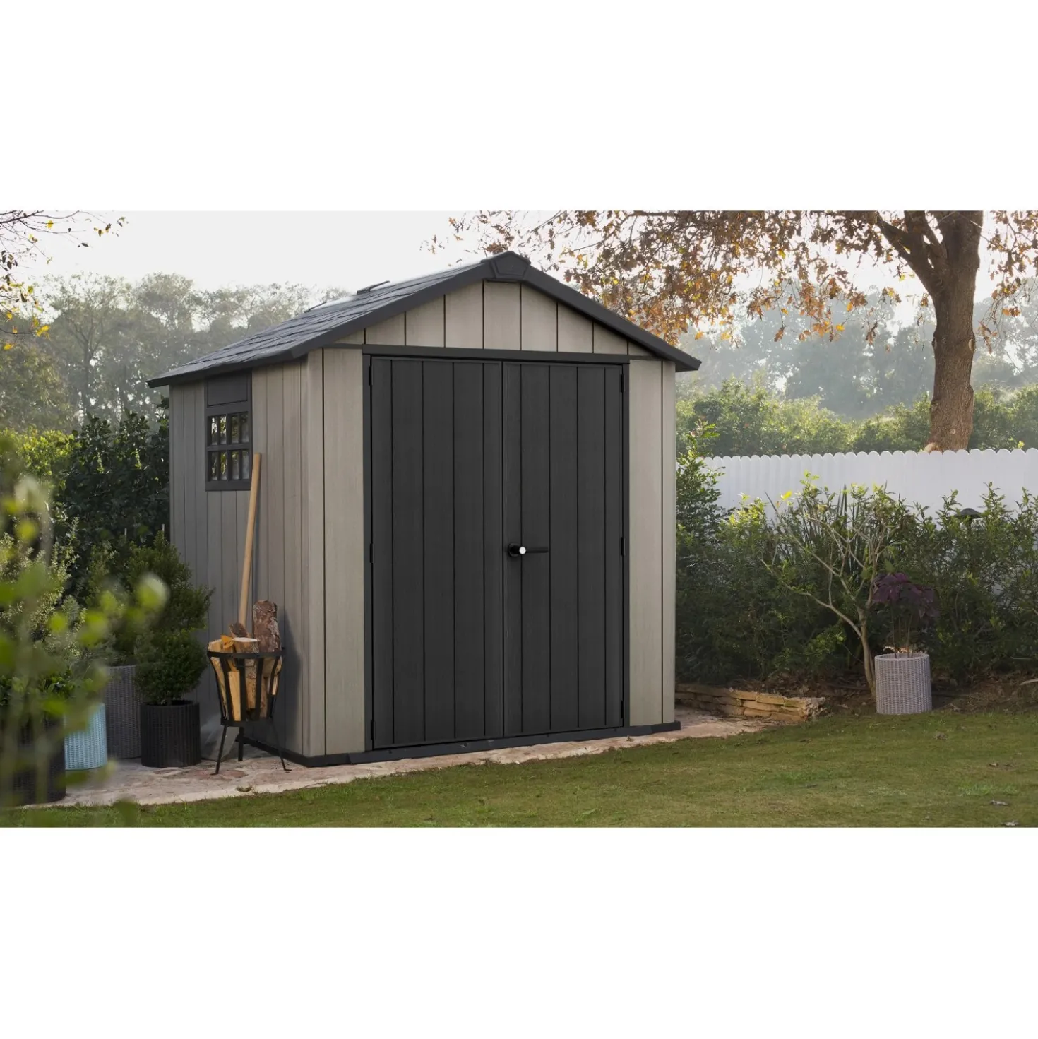 Casetta da giardino in resina Keter Oakland sp. 20 mm grigio 4,5 m²