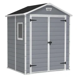 Casetta da giardino in resina Keter Manor sp. 16 mm 185x152x226 cm grigio